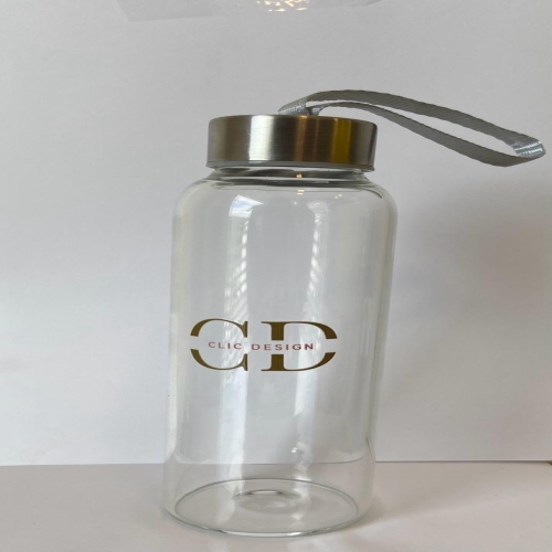 Squeeze em vidro borossilicato com tampa. Capacidade até 380 mL.-CD94668